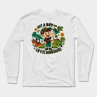 Dinosaur Enthusiast: A Boy's Prehistoric Adventure Long Sleeve T-Shirt